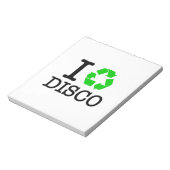 Ich recycel Disco Notizblock (Rotiert)