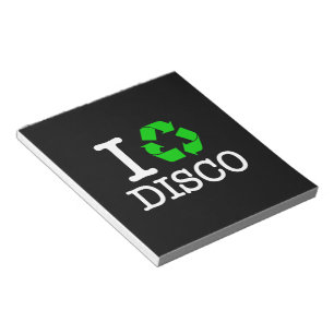Ich recycel Disco Notizblock