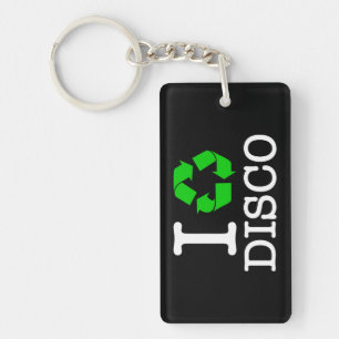 Ich recycel Disco Schlüsselanhänger