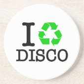 Ich recycel Disco Untersetzer (Vorne)