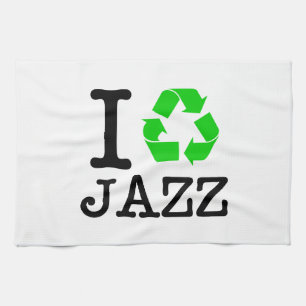 Ich recycel Jazz Handtuch
