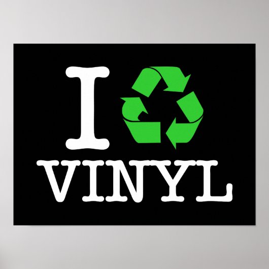 Ich recycel Vinyl Poster (Vorne)