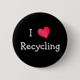 Ich Recycelnd Liebe Button