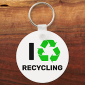 Ich RECYCELND LIEBE Schlüsselanhänger (Vorderseite)