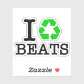 Ich Recycelte Beats Aufkleber (Blatt)