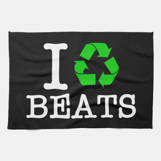 Ich Recycelte Beats Geschirrtuch (Horizontal)