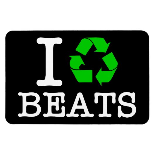 Ich Recycelte Beats Magnet (Horizontal)