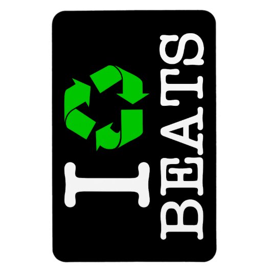 Ich Recycelte Beats Magnet (Vertikal)