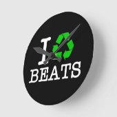 Ich Recycelte Beats Runde Wanduhr (Winkel)