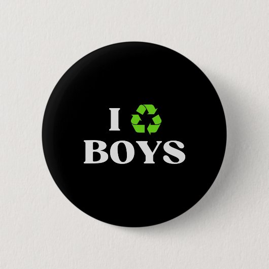 Ich Recycelte Boys Sarcastic Earth Day Y Environme Button (Vorderseite)