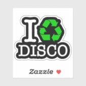 Ich Recycelte Disco Aufkleber (Blatt)