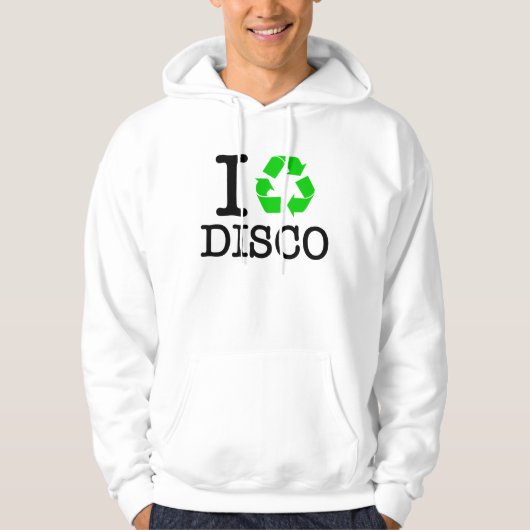Ich Recycelte Disco Hoodie (Vorderseite)