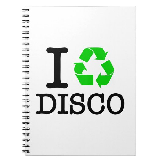 Ich Recycelte Disco Notizblock (Vorderseite)