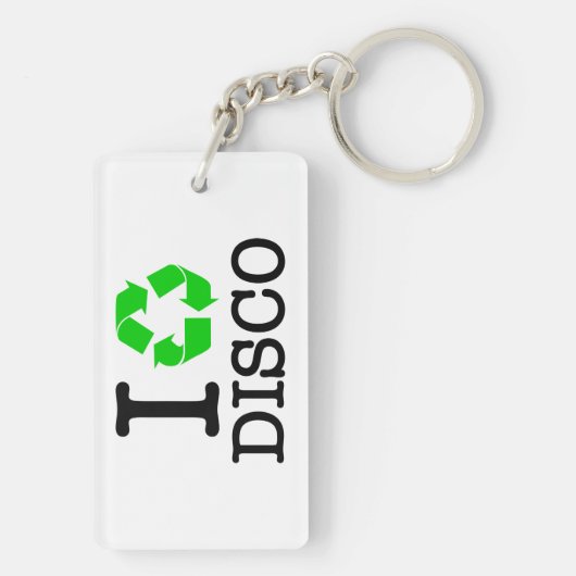 Ich Recycelte Disco Schlüsselanhänger (Rückseite)