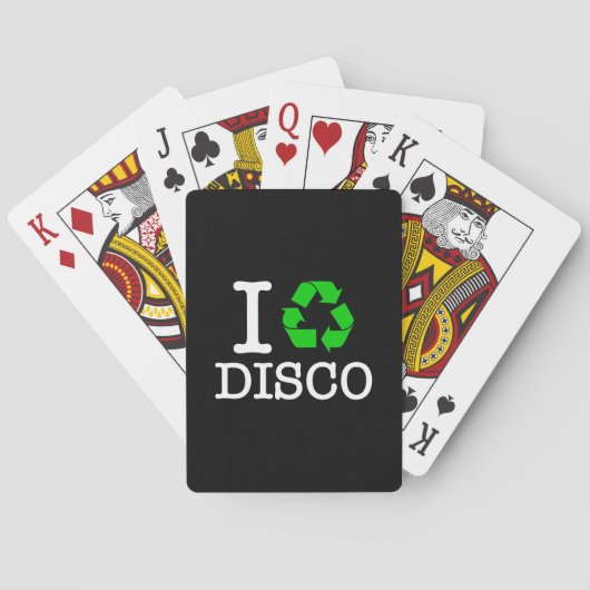 Ich Recycelte Disco Spielkarten (Rückseite)