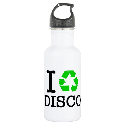 Ich Recycelte Disco Trinkflasche (Vorderseite)