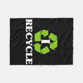 Ich Recycelte Earth Day Recycelnd mit Gerecycelt S Fleecedecke (Vorderseite (Horizontal))
