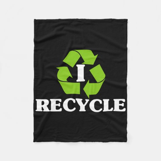 Ich Recycelte Earth Day Recycelnd mit Gerecycelt S Fleecedecke (Vorderseite)