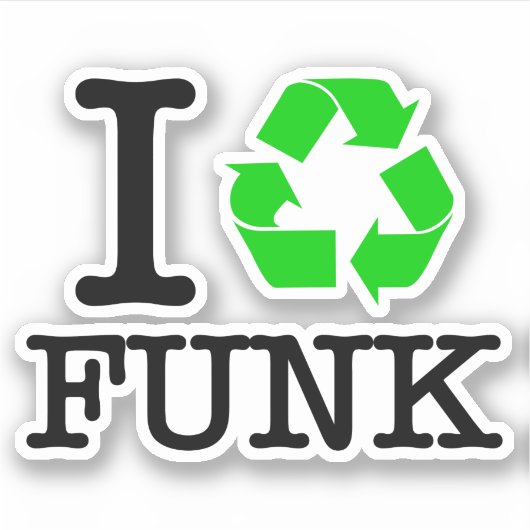 Ich Recycelte Funk Aufkleber (Vorderseite)