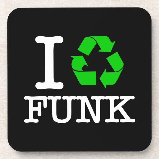 Ich Recycelte Funk Getränkeuntersetzer (Vorderseite)