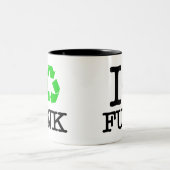 Ich Recycelte Funk Zweifarbige Tasse (Mittel)