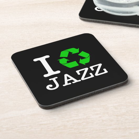 Ich Recycelte Jazz Getränkeuntersetzer (Linke Seite)