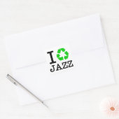 Ich Recycelte Jazz Quadratischer Aufkleber (Umschlag)