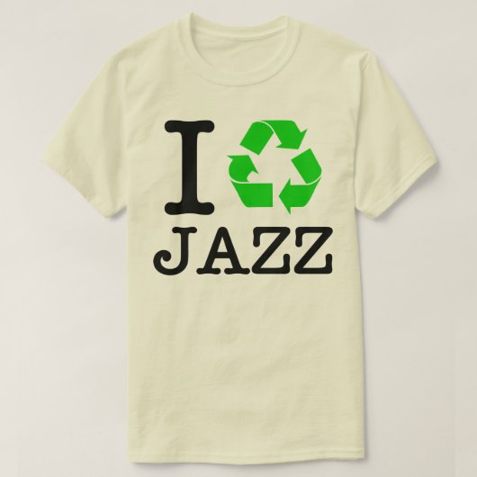 Ich Recycelte Jazz T-Shirt (Design vorne)