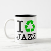 Ich Recycelte Jazz Zweifarbige Tasse (Links)