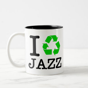 Ich Recycelte Jazz Zweifarbige Tasse