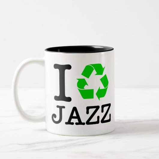 Ich Recycelte Jazz Zweifarbige Tasse (Links)