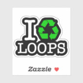 Ich Recycelte Loops Aufkleber (Blatt)