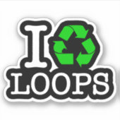 Ich Recycelte Loops Aufkleber (Vorderseite)