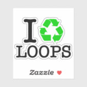 Ich Recycelte Loops Aufkleber (Blatt)