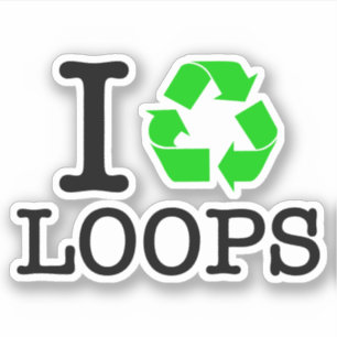 Ich Recycelte Loops Aufkleber