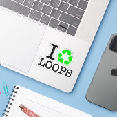 Ich Recycelte Loops Aufkleber (Laptop mit iPhone)