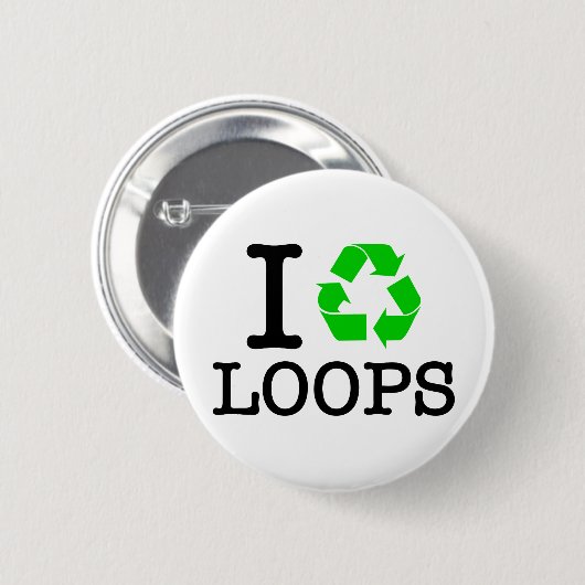Ich Recycelte Loops Button (Vorne & Hinten)