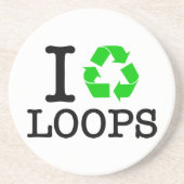 Ich Recycelte Loops Getränkeuntersetzer (Vorne)