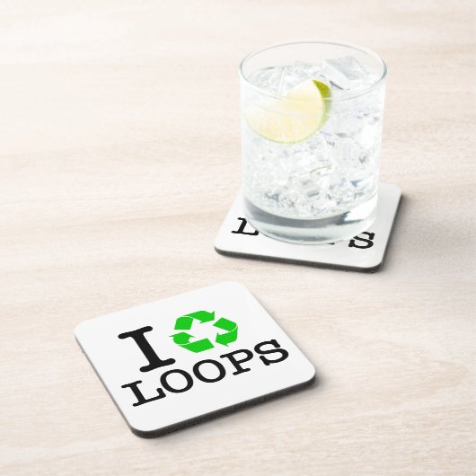 Ich Recycelte Loops Getränkeuntersetzer (Rechte Seite)