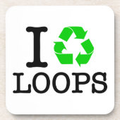Ich Recycelte Loops Getränkeuntersetzer (Vorderseite)