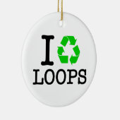 Ich Recycelte Loops Keramikornament (Rechts)
