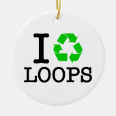 Ich Recycelte Loops Keramikornament (Vorne)