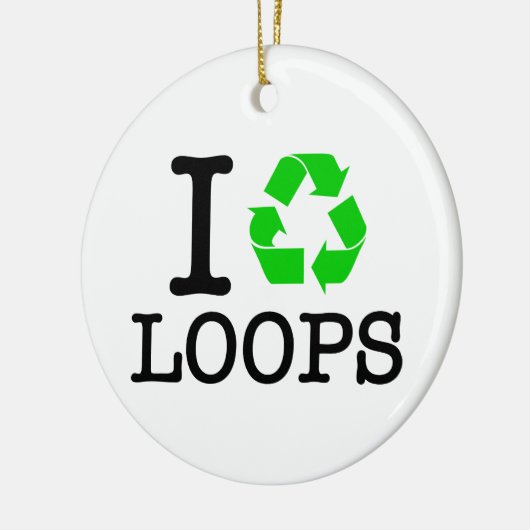 Ich Recycelte Loops Keramikornament (Links)