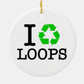 Ich Recycelte Loops Keramikornament (Hinten)