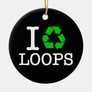 Ich Recycelte Loops Keramikornament