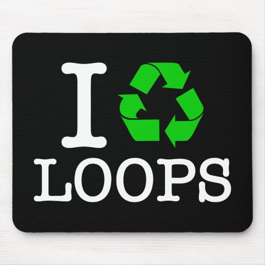 Ich Recycelte Loops Mousepad (Vorne)