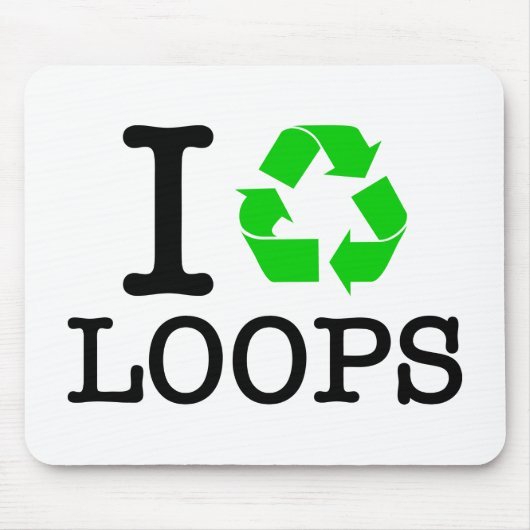 Ich Recycelte Loops Mousepad (Vorne)