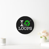 Ich Recycelte Loops Runde Wanduhr (Zuhause)