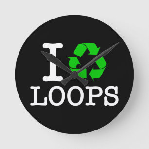 Ich Recycelte Loops Runde Wanduhr