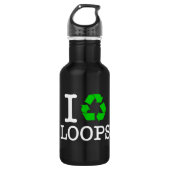 Ich Recycelte Loops Trinkflasche (Vorderseite)
